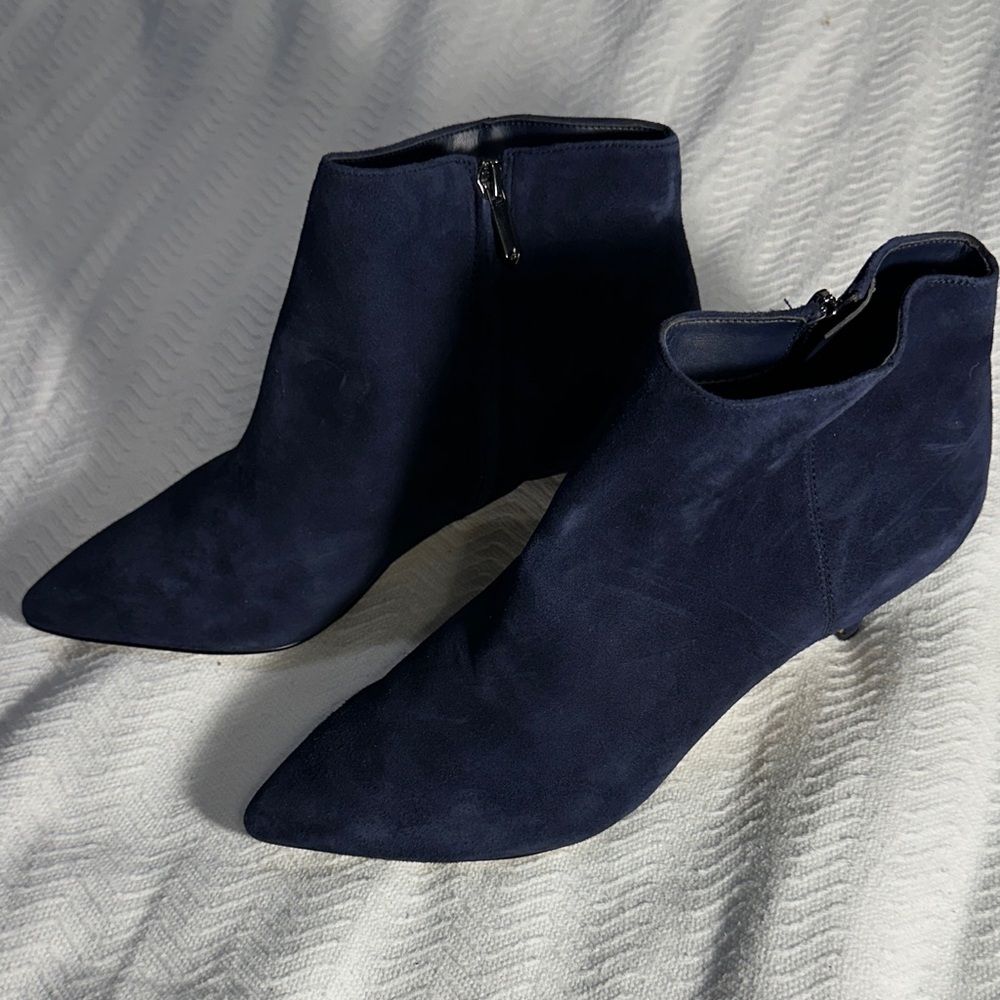 Sam Edelman Blue Suede Ankle Booties